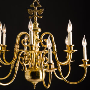 Two Tier Brass Chandelier