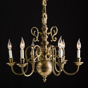 Six Light Danish Chandelier