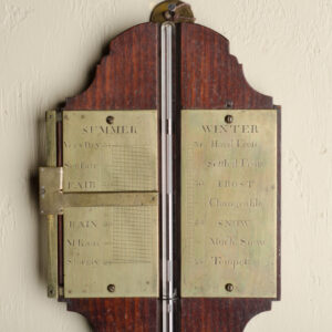 Brass Plaque on Georgian Stick Barometer