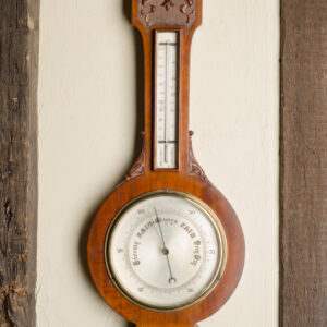 Carved Banjo Barometer