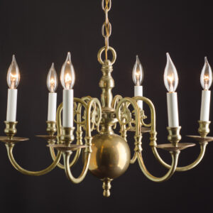 Danish Six-Lite Chandelier