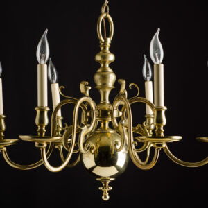 Single Tier Brass Chandelier