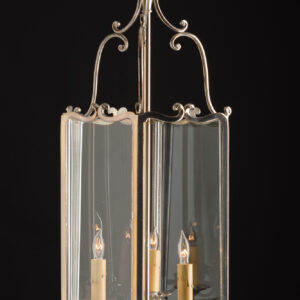 Hexagonal Silver Plate Lantern