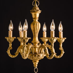 Gold Leaf Painted Chandelier