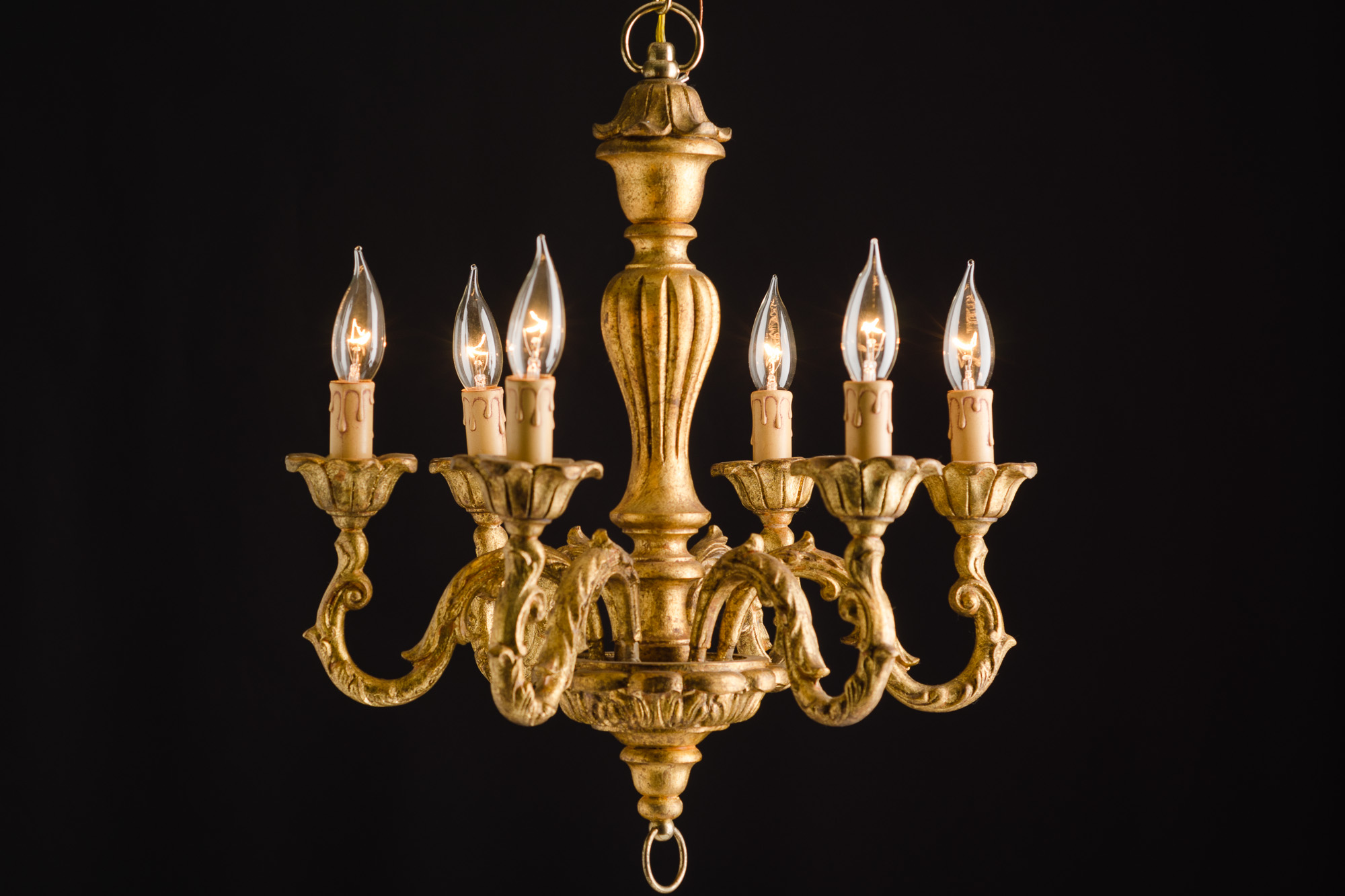 gold leaf dining room chandelier