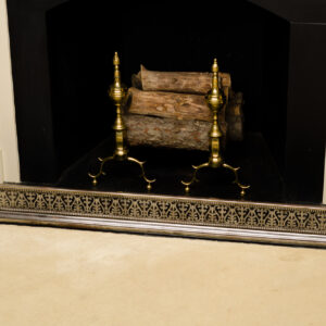 Steel Fire Fender with Urn Finials