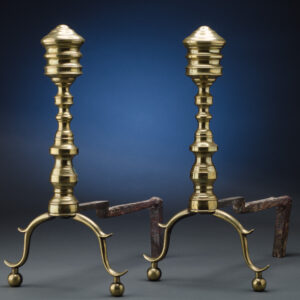 Pair of 19th Century Brass Andirons