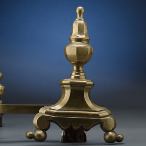 Pair of Louis XV Chenets with Urn Tops