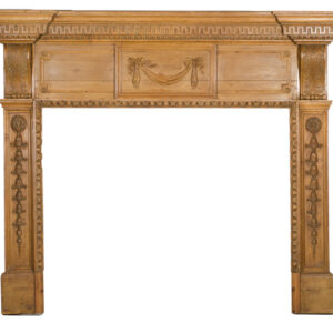 19th Century Carved Pine Mantle