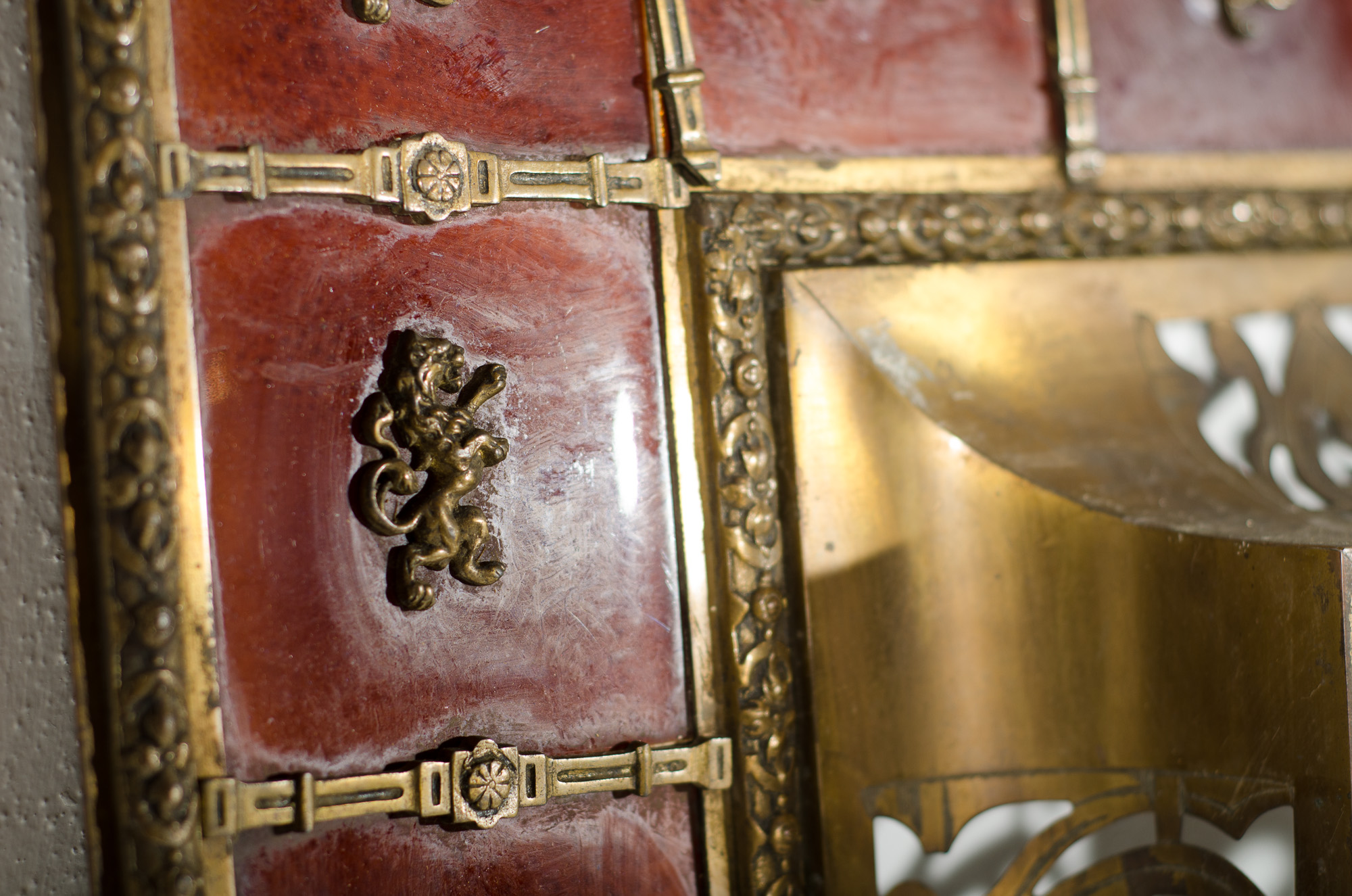 Tile and Brass Fireplace Surround - Image 6