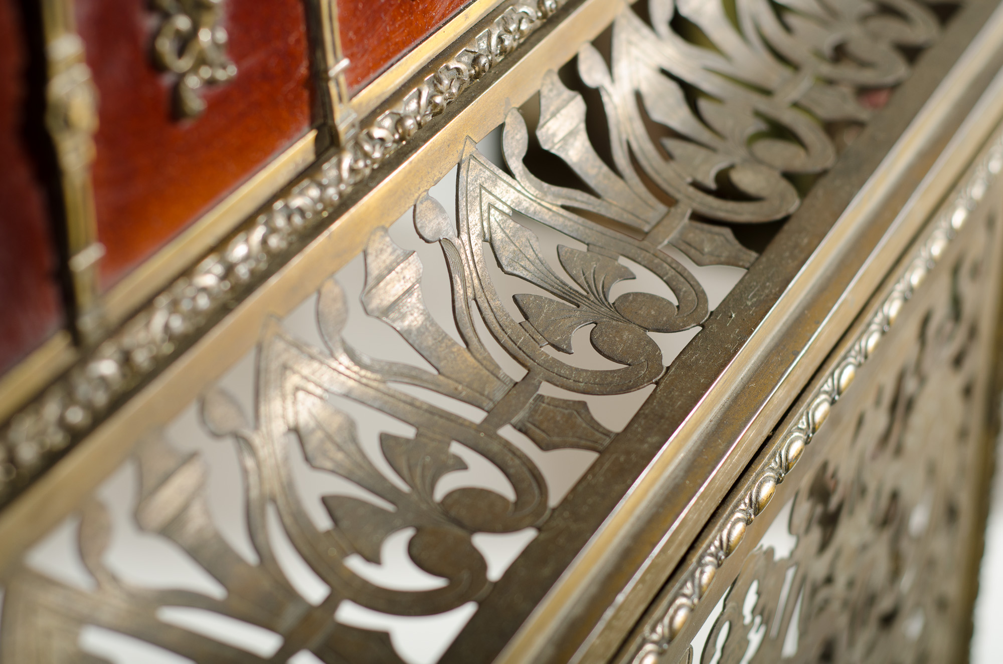Tile and Brass Fireplace Surround - Image 4