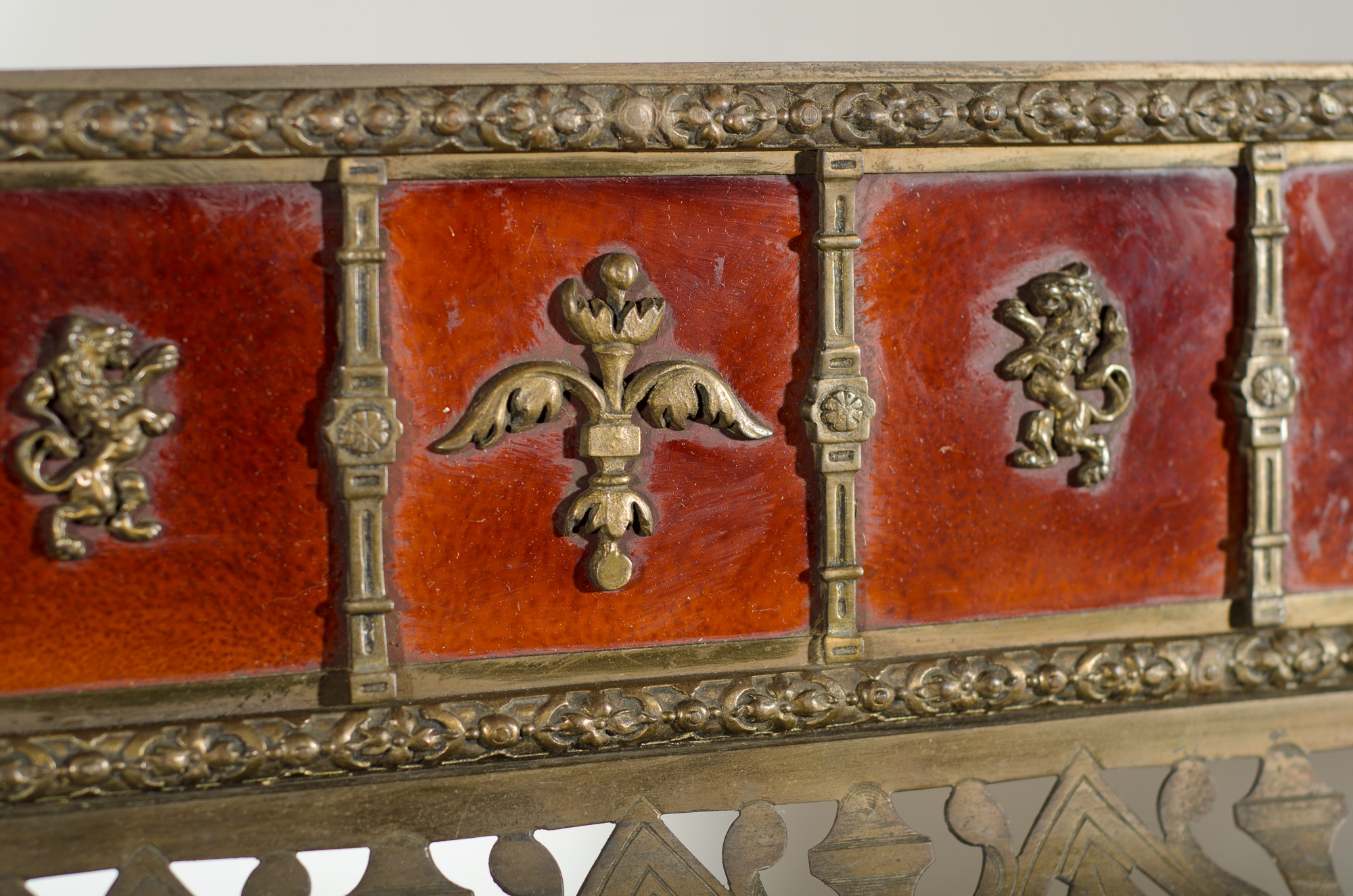 Tile and Brass Fireplace Surround - Image 3