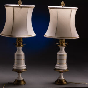 A Pair Of French Oil Lamps