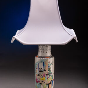 A Chinese Hat Stand Vase Lamp