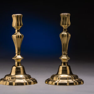 Pair of Fine French Brass Candlesticks