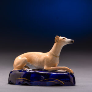 English Staffordshire Whippet Ink Well