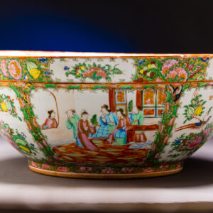 Rose Medallion Chinese export Punch Bowl