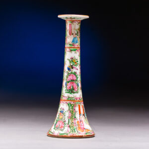 Chinese Export Rope Canton Candlestick