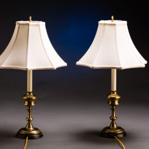 A Pair Of French Brass Fluid Lamps