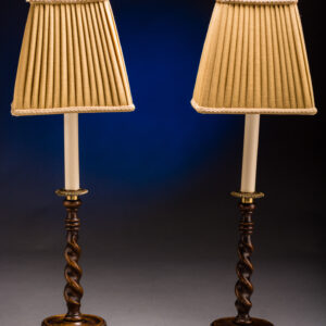 A Pair Of English Barley Twist Lamps